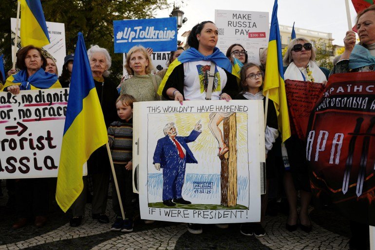 Pro-Ukraine protest in Lisbon