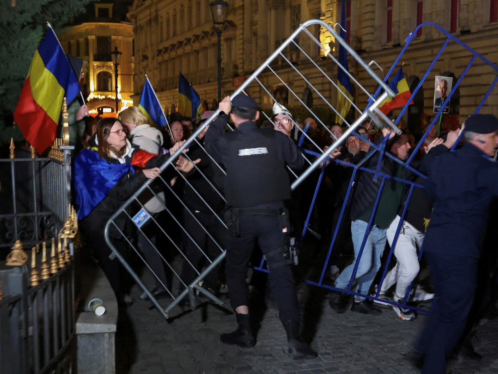 Violent protests after Romania bans far-right presidential candidate