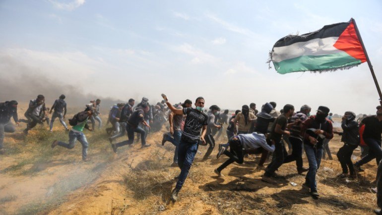 Protest at Gaza-Israel border