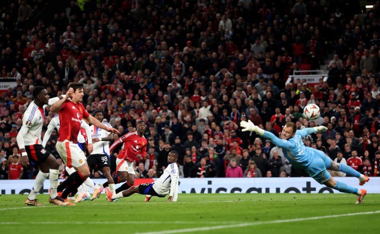 Man Utd reach Europa League semifinals with late Maguire goal against Lyon | Football News