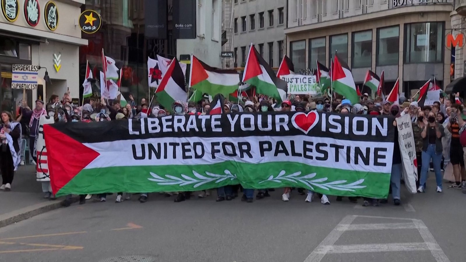 Pro-Palestine protesters condemn Israel’s Eurovision performance | Gaza