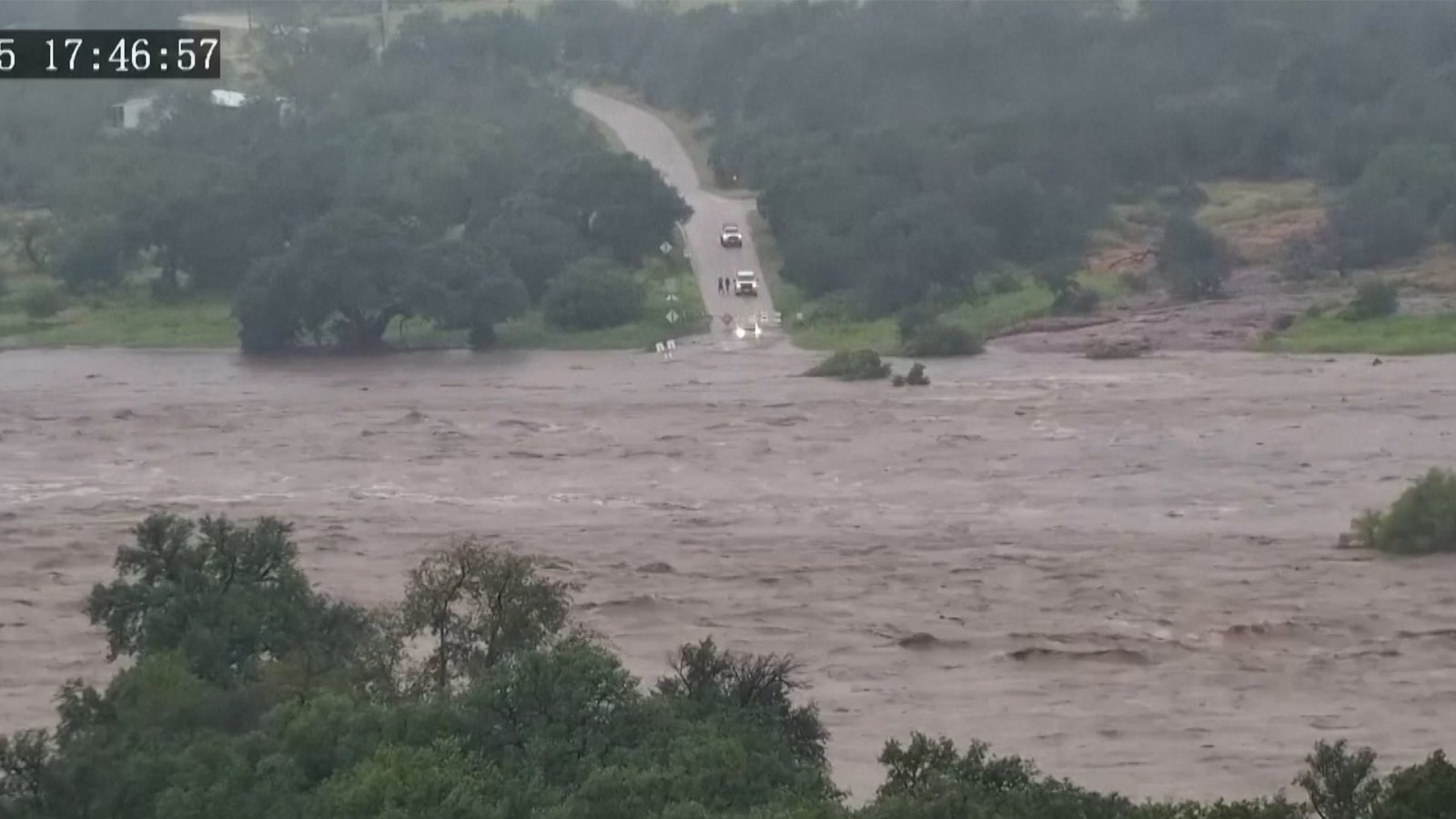 Timelapse shows speed of Texas floods