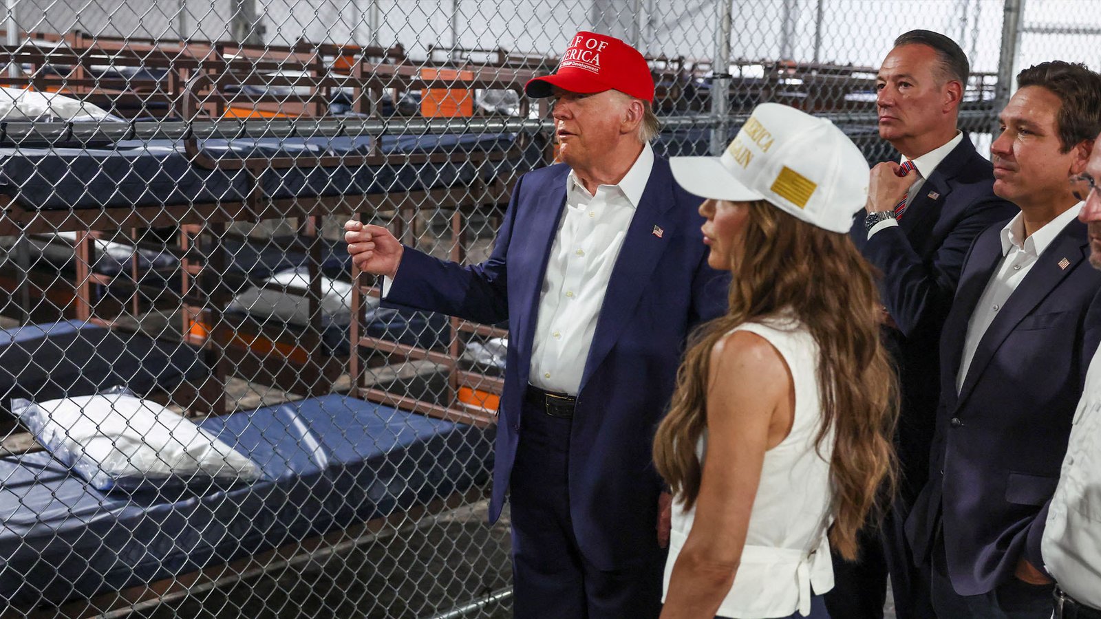 Trump tours migrant detention site ‘Alligator Alcatraz’ in Florida Everglades